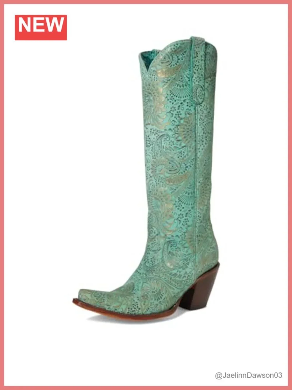 Corral Boots Womens Floral Snip Toe Pull On Over the Knee High Heel Leather